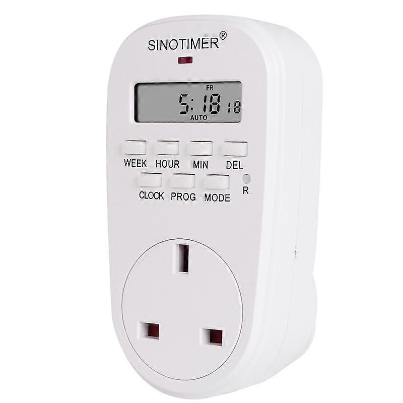 UK Plug British Outlet 7 Days Weekly Programmable Digital Plug Socket Timer Switch Time Relay Wall Clock Power AC 230V 220V 50Hz