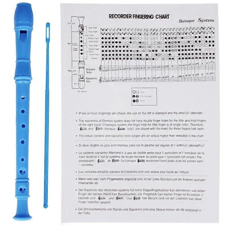Professional Treble Flute 8-Hole Soprano Recorder Clarinet with Cleaning Rod Woodwind Instruments for Beginner Student
