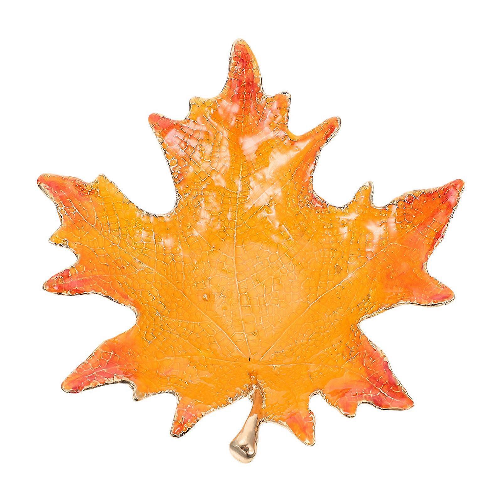 Maple Leaf Design Jewelry Display Stand for Desktop Use 3Pcs Orange