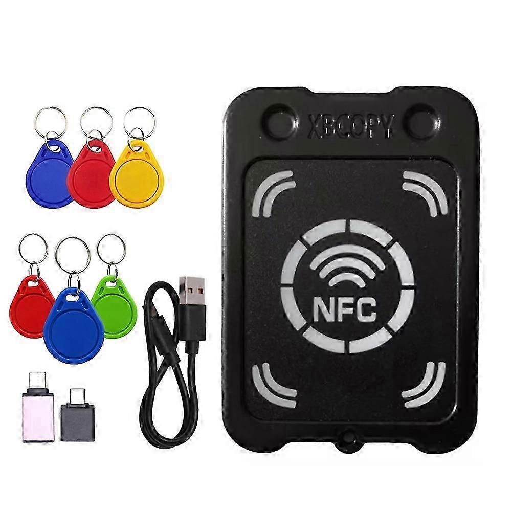RFID Smart Chip Card Reader Copier+3xUID/CUID Keychain NFC Encryption Key Reader IC 13.56Mhz RFID Token Clone Duplicator