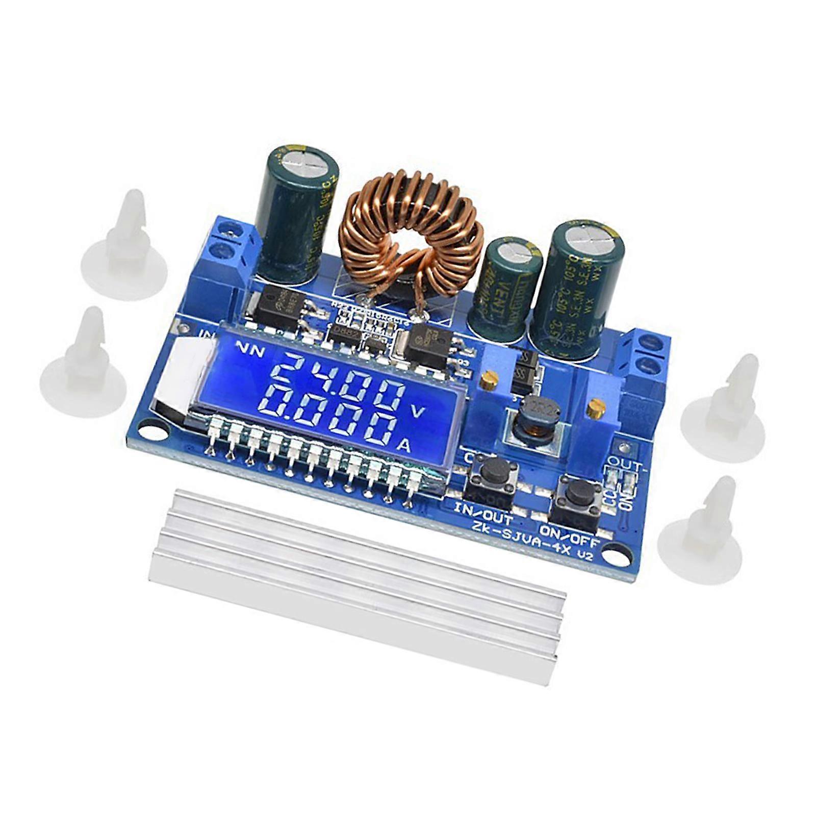 Advanced Voltages Converter Board LCD Digital Voltmeter Ammeter Real Time Measurement Variable Output & Protections Multicolor