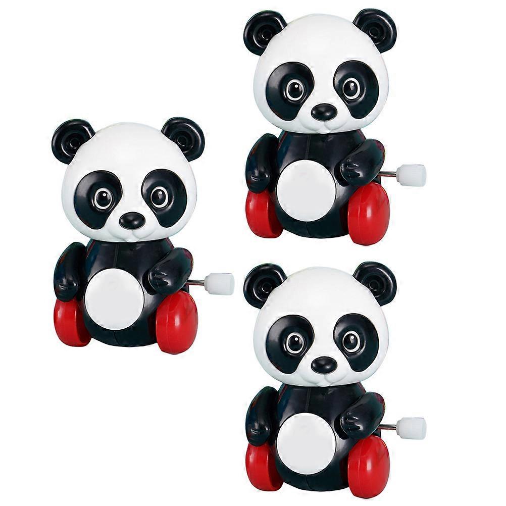 Clockwork Panda Plaything Wind-Up Toys for Children 3Pcs Multi-