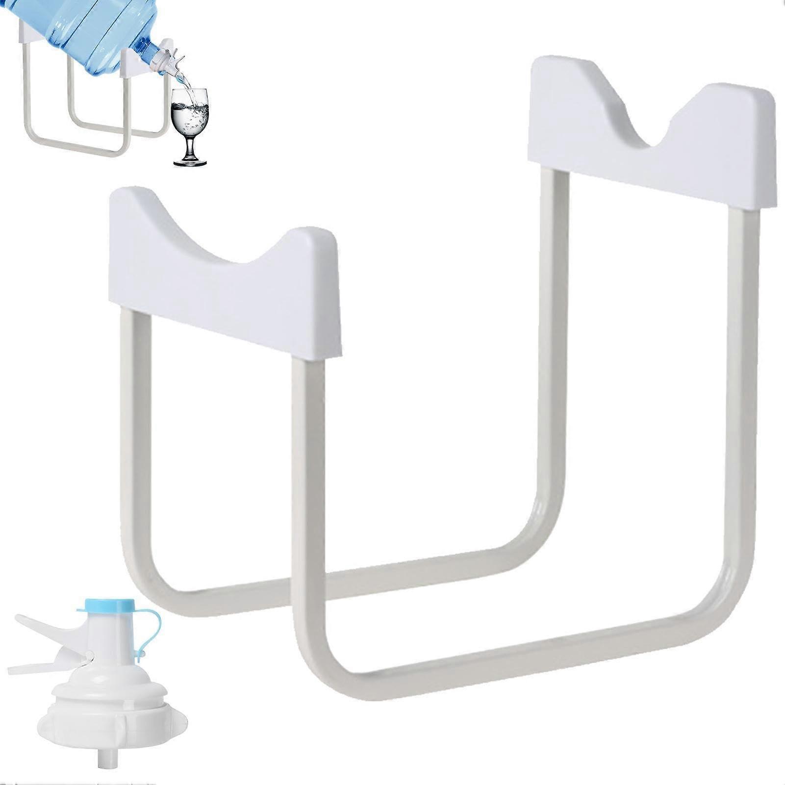 Water Dispenser Stand for 35 Gallon Bottles with Valve, Rustproof Iron Frame, SpaceSaving Design