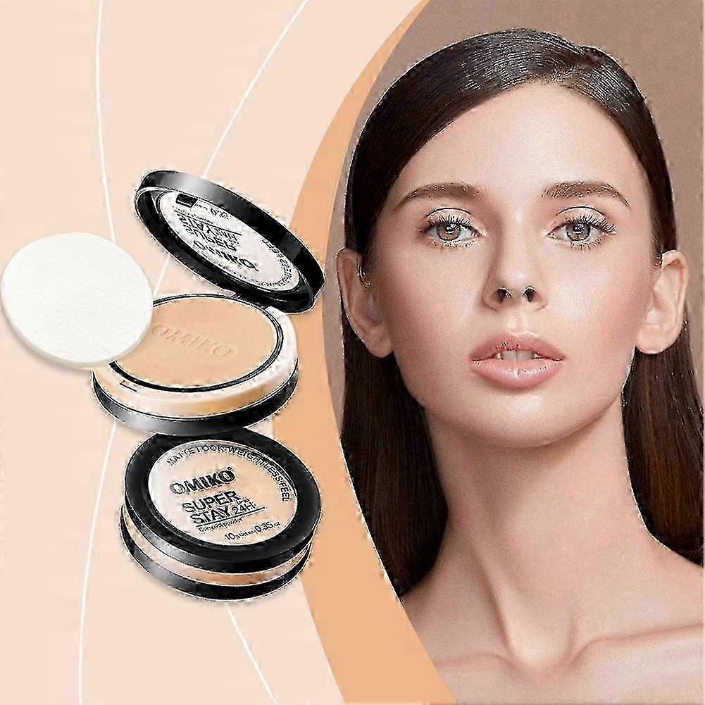 Pressed Powder Waterproof Longlasting Full Coverage Face Compact Setting Powder 2025