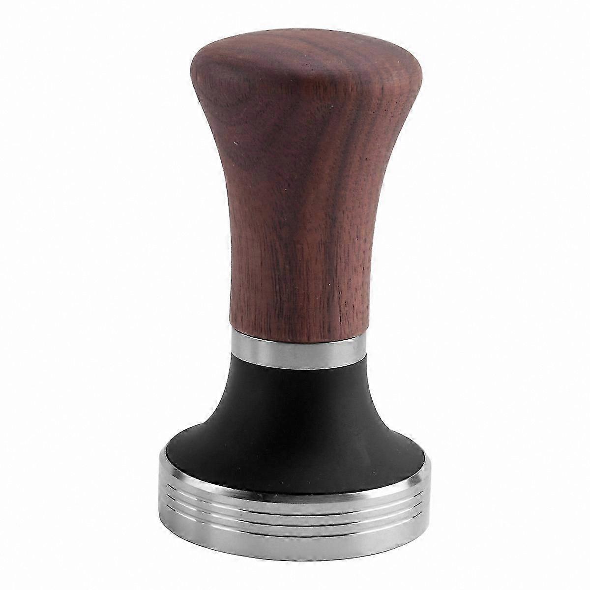 Walnut Handle Coffee Tamper with Distributor for Espresso and Coffee Preparation Tools
