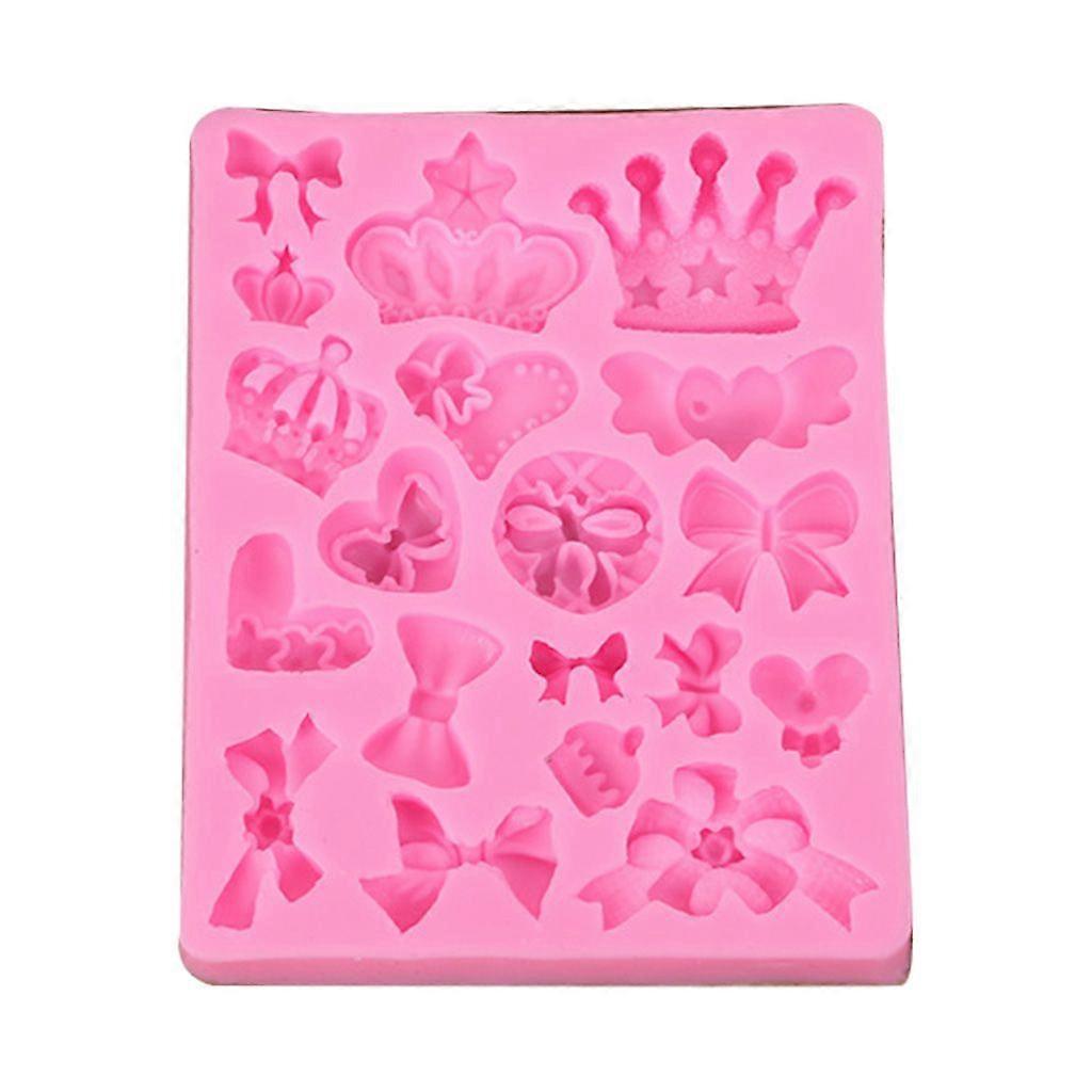 DIY Cute Crown Bow-knot Shape Mold Silicone Craft Cake Decorating Baking Gift