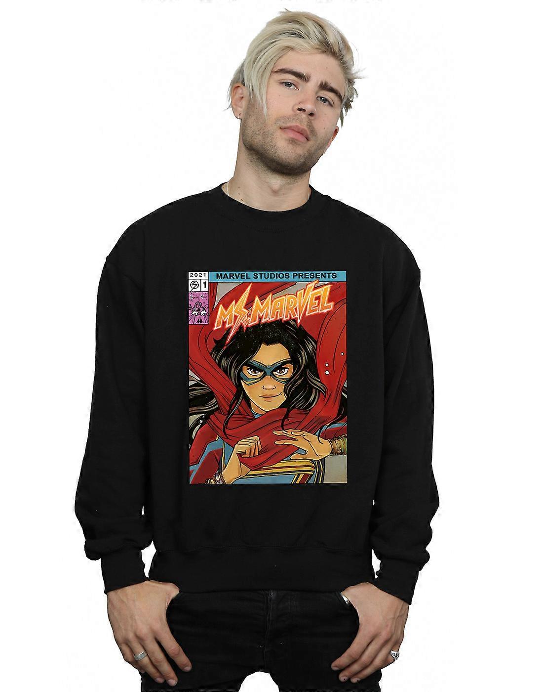 Marvel Men's Ms Marvel Comic Poster Sweatshirt