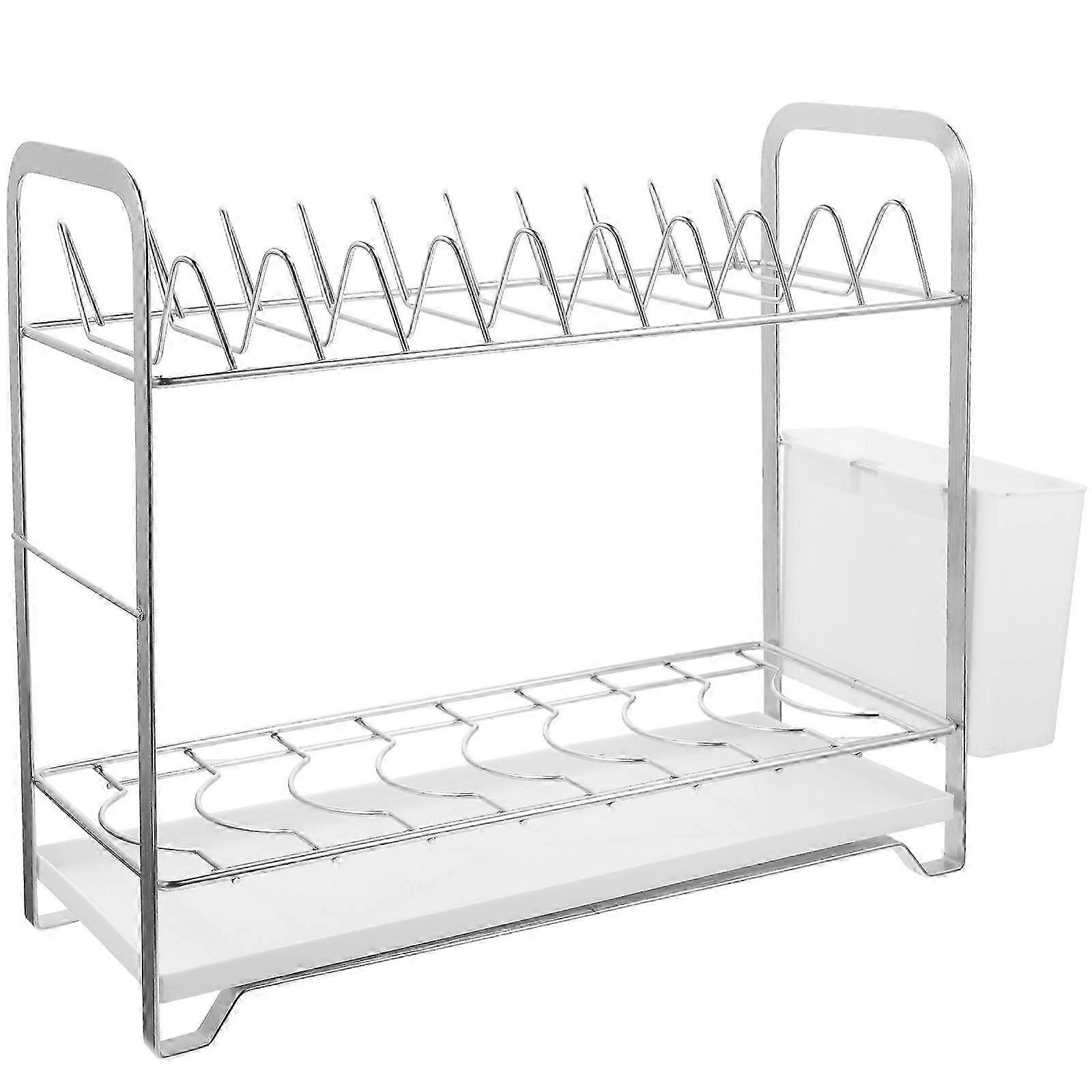Stainless Steel Dish Drying Rack for Storage Use 1Set Kitchen Organizer