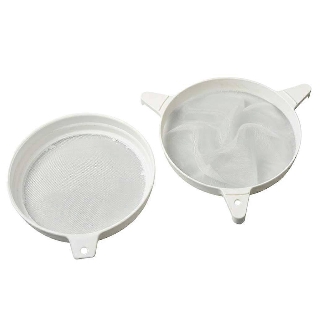 Honey Strainer Double Sieve Stainless Steel Beekeeping Filter Screen with Removable Fine Mesh