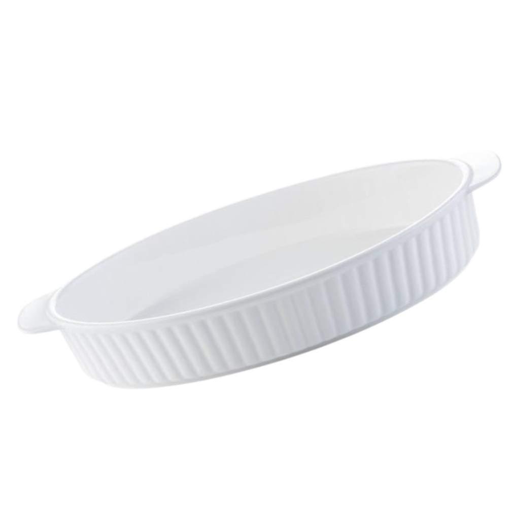 Ceramic Baking Dish Oval Lasagna Pan with Handle, Durable  Temp Resistant Easy Clean 9.5 Inch