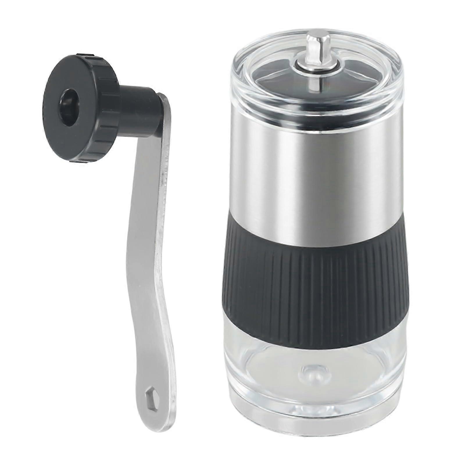 Manual Coffee Grinder for Espresso with Adjustable Grind Settings, Durable Stainless Steel, Silver