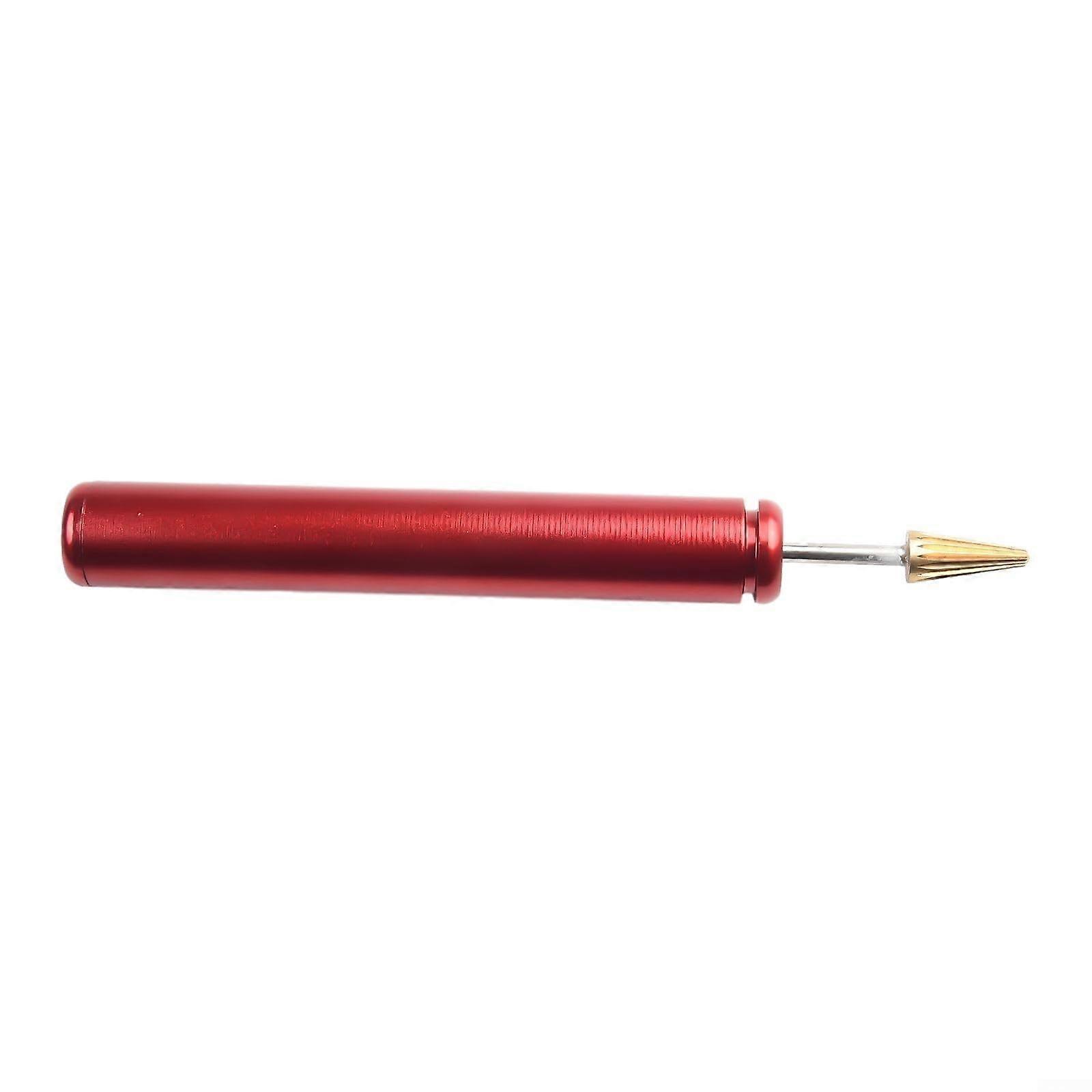 Leather Edge Dye Pen with Roller Applicator for Precise Leather Craft Coloring, Red Aluminum Body