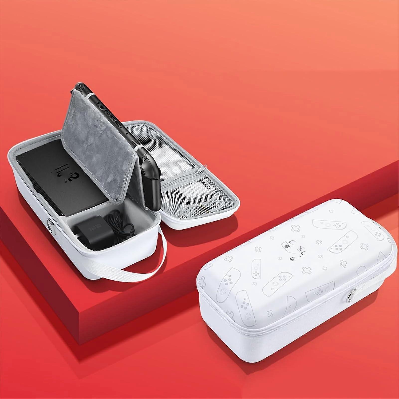 Carrying Case with Stand for Nintendo Switch, Large Capacity Travel Bag, Drop Protection Shell