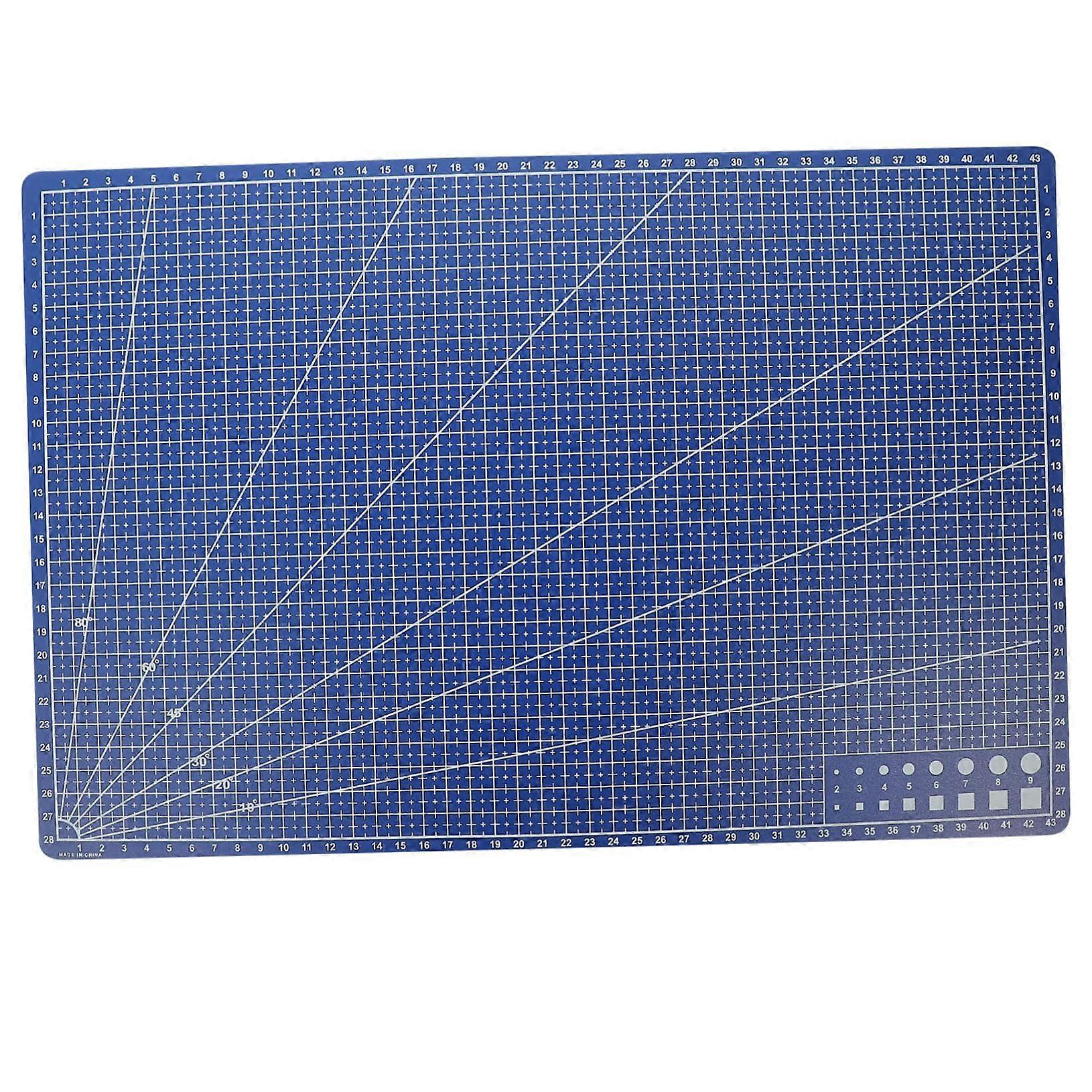 A3 SelfHealing Cutting Mat with NonSlip PP Surface for Sewing, Engraving and Craft Projects, Blue