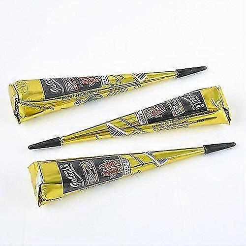 3 Pack Temporary Tattoos Henna Tattoo Kit Black Paste Cone,boho Temporary Tattoo
