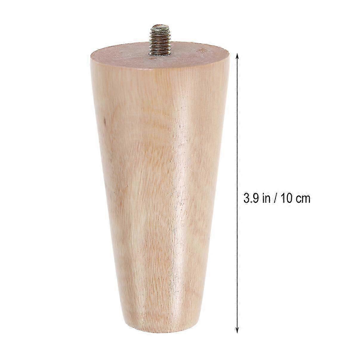 4 Stück Massivholz-Sofabeine, beige Möbelfüße