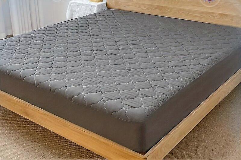 Mattress Protector, Polyester, 180x200x35cm, Waterproof Gray Bed Cover