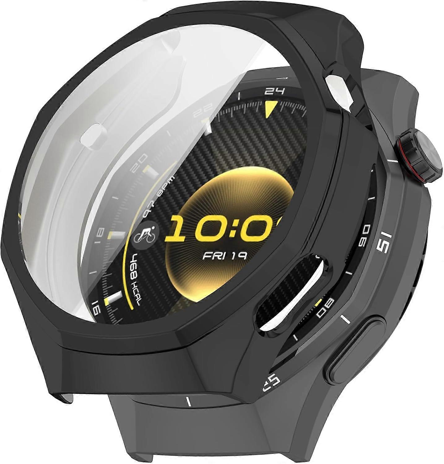 TPU Case with Screen Protector for Huawei Watch GT 6 Pro 46mm, Shockproof Scratch Resistant Cover