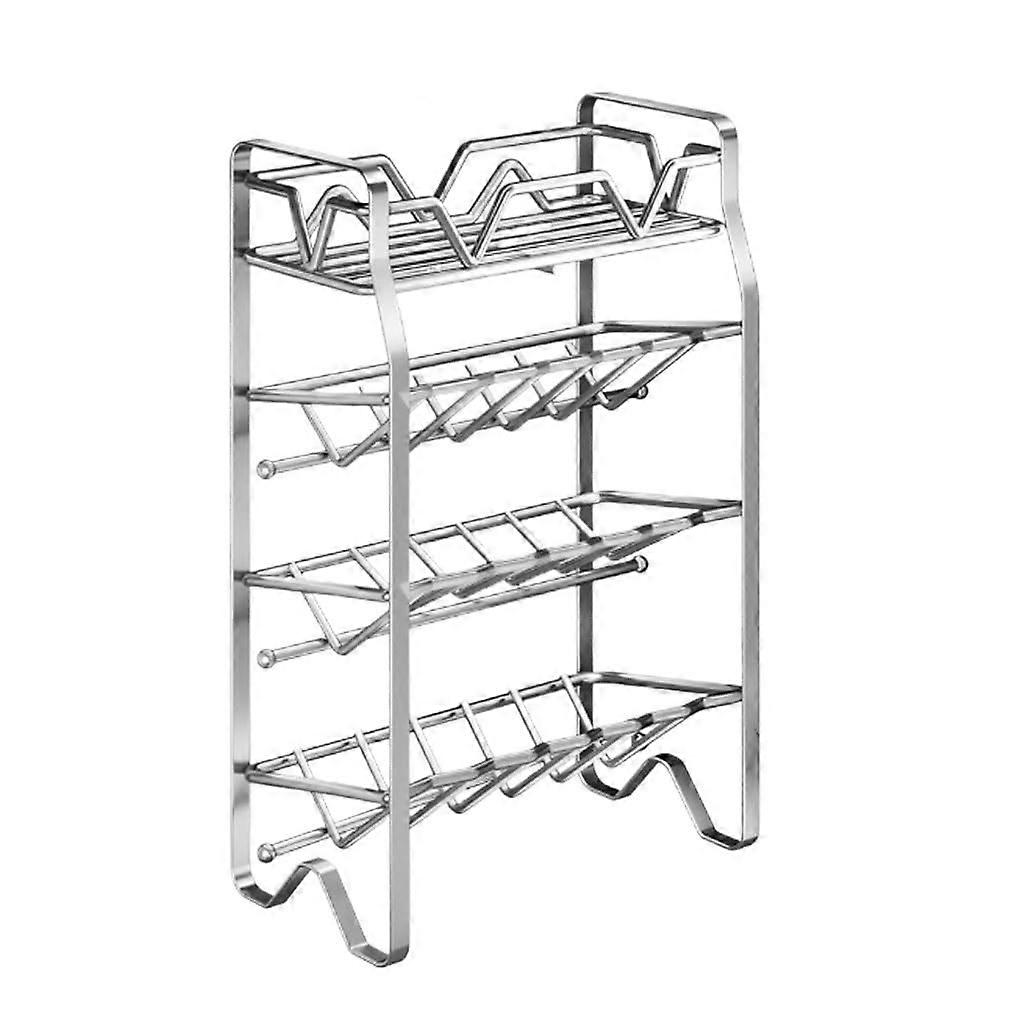 Kitchen Storage Rack, Multifunctional Countertop Organizer Shelf for Spices, SpaceSaving Vertical Design