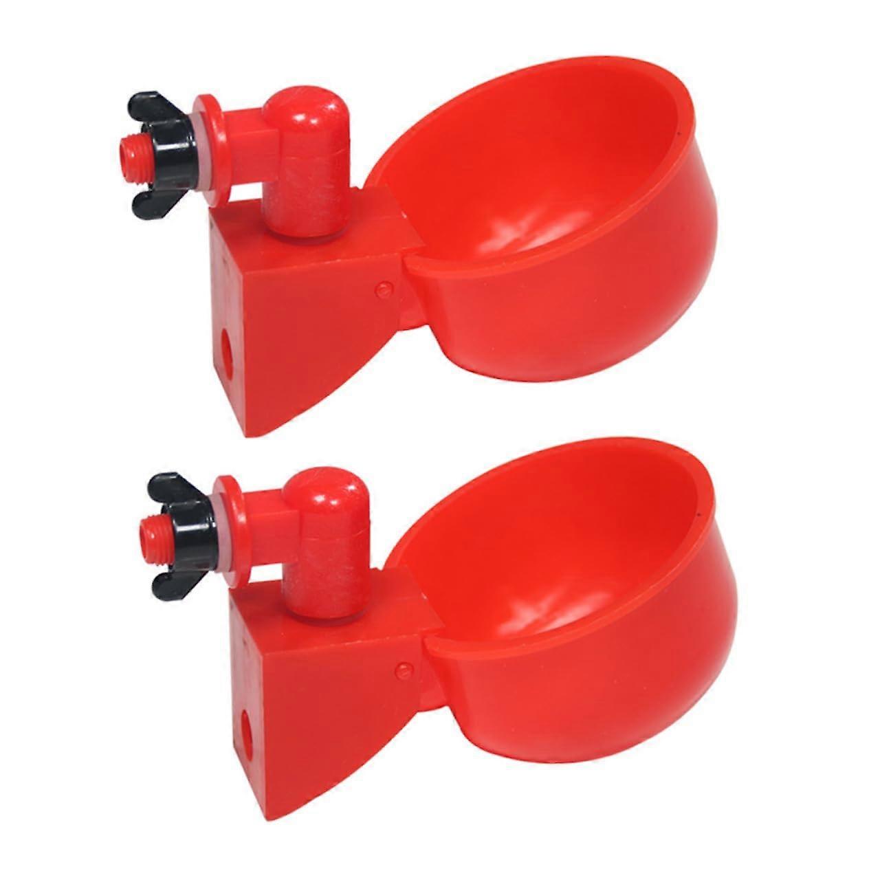 2pcs Plastic Automatic Chicken Waterer with Safe Smooth Edges for Poultry Farming