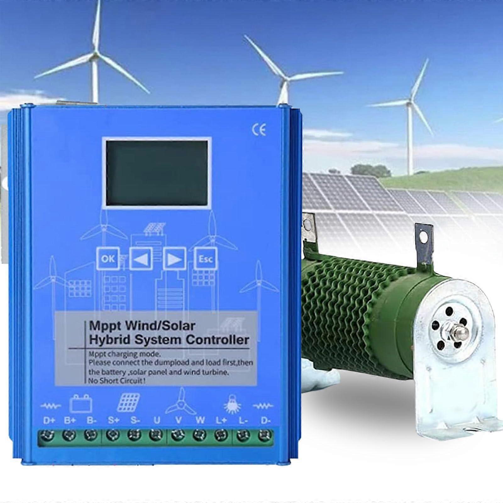 Wind Solar Hybrid Charge Controller 20000W 12V 24V 48V MPPT Off Grid Efficient Charging with LCD Display