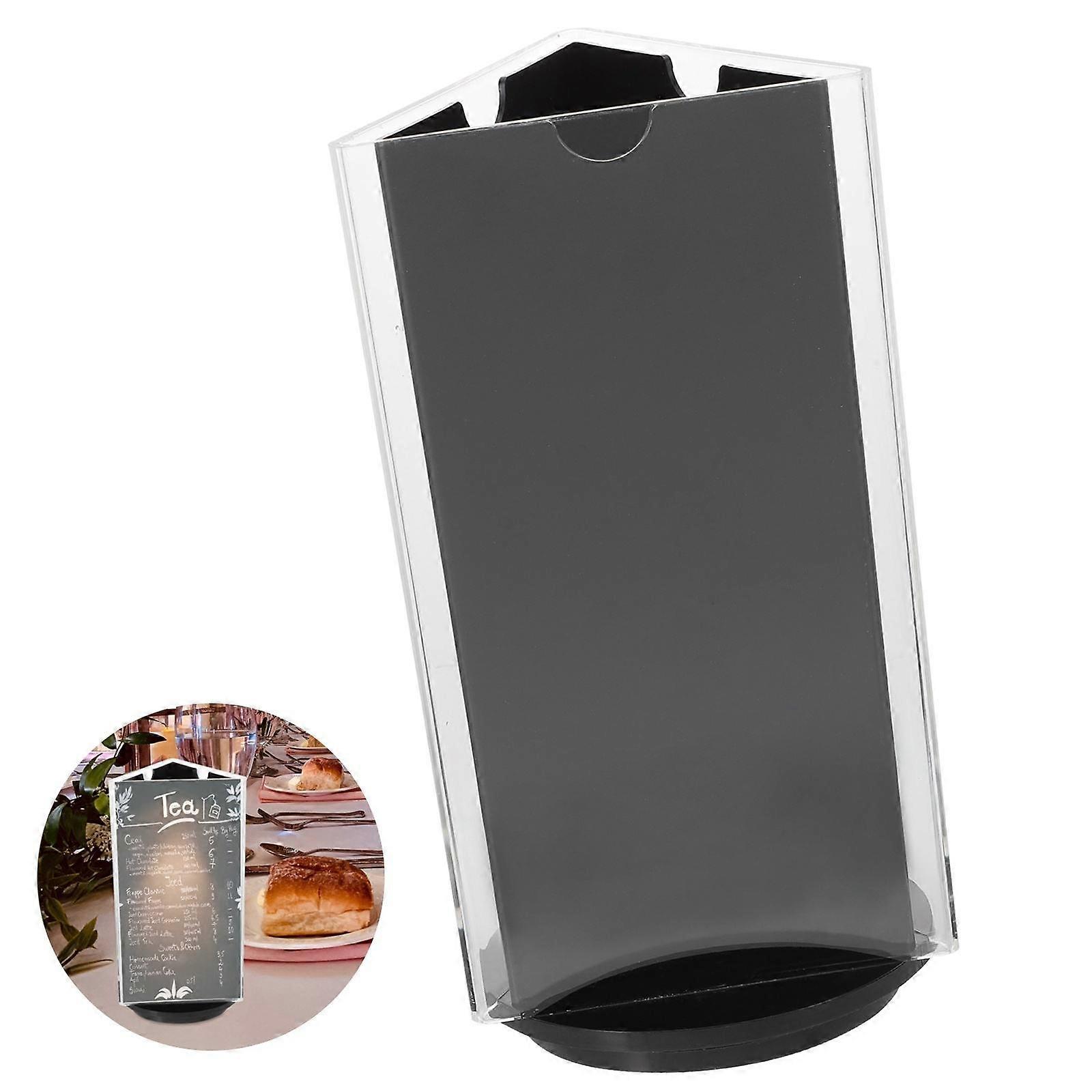 Acrylic Sign Holder Rotatable Menu Display Stand Designed for Restaurants