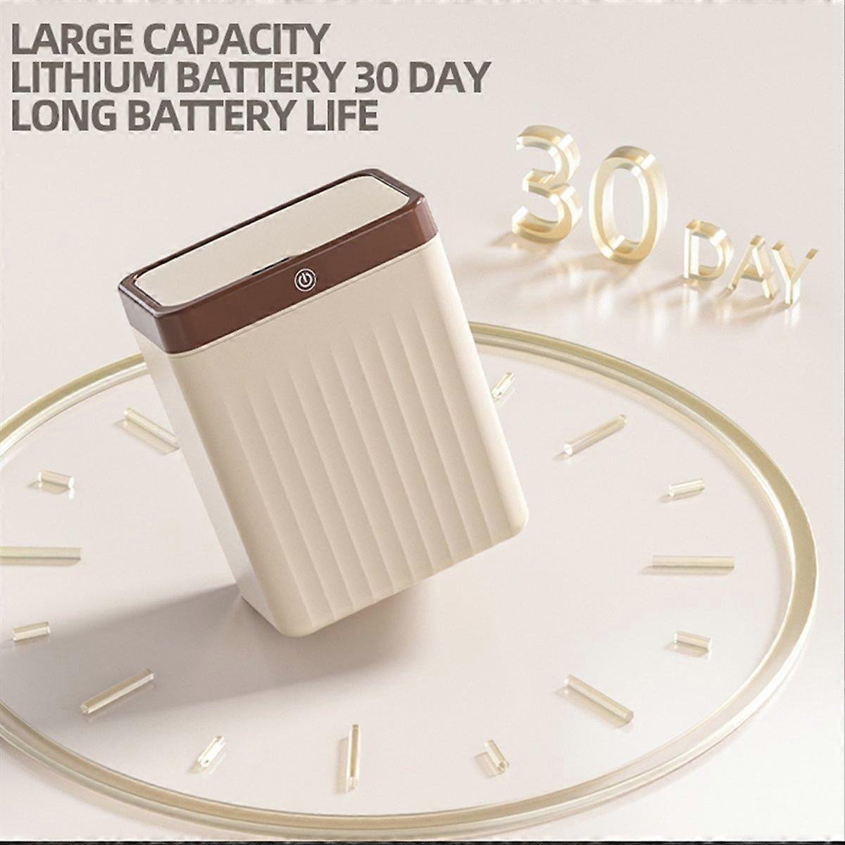 10L Intelligent Induction Trash Can Kitchen Storage Khaki