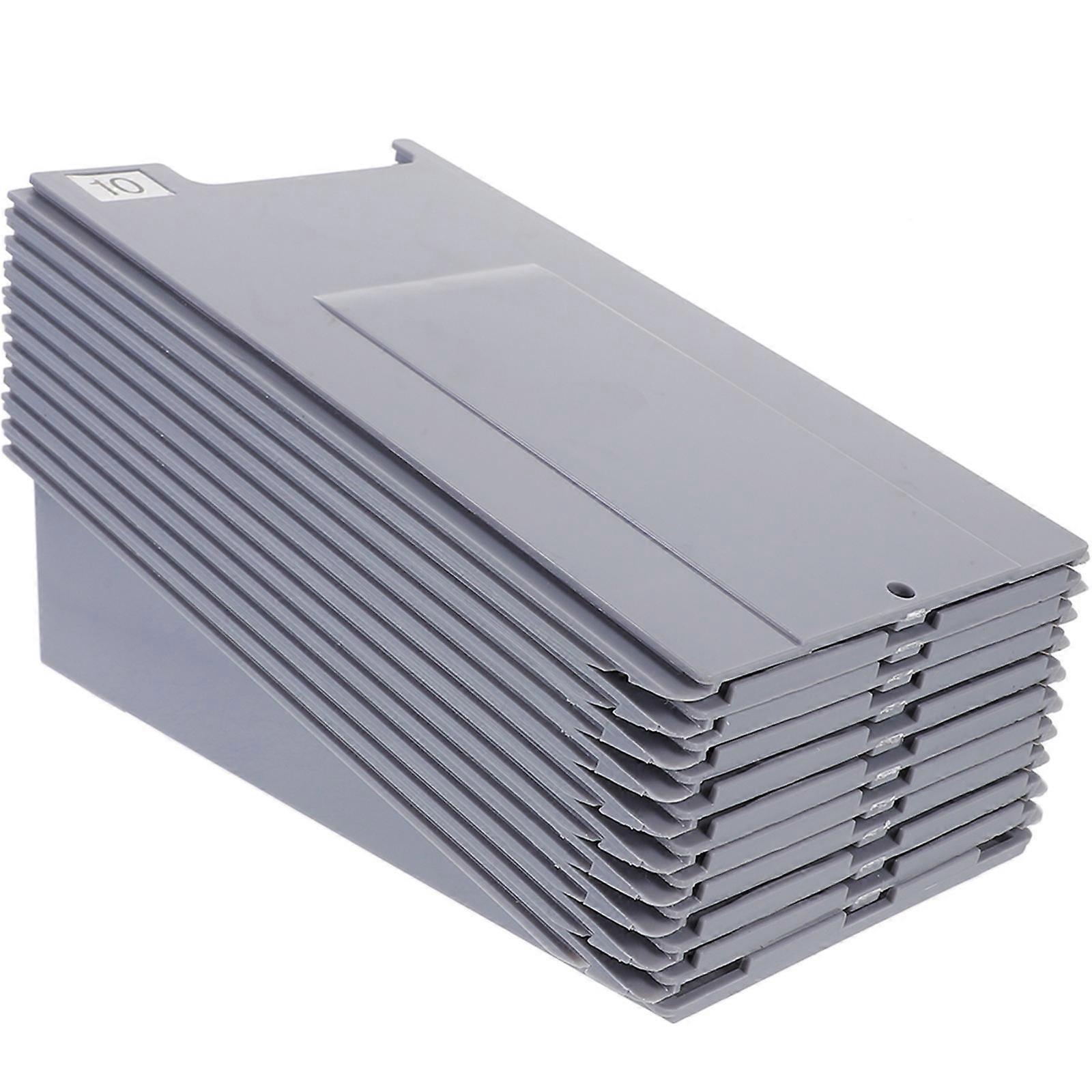 Attendance Cards Rack White Plastic Holder for Time Cards Storage