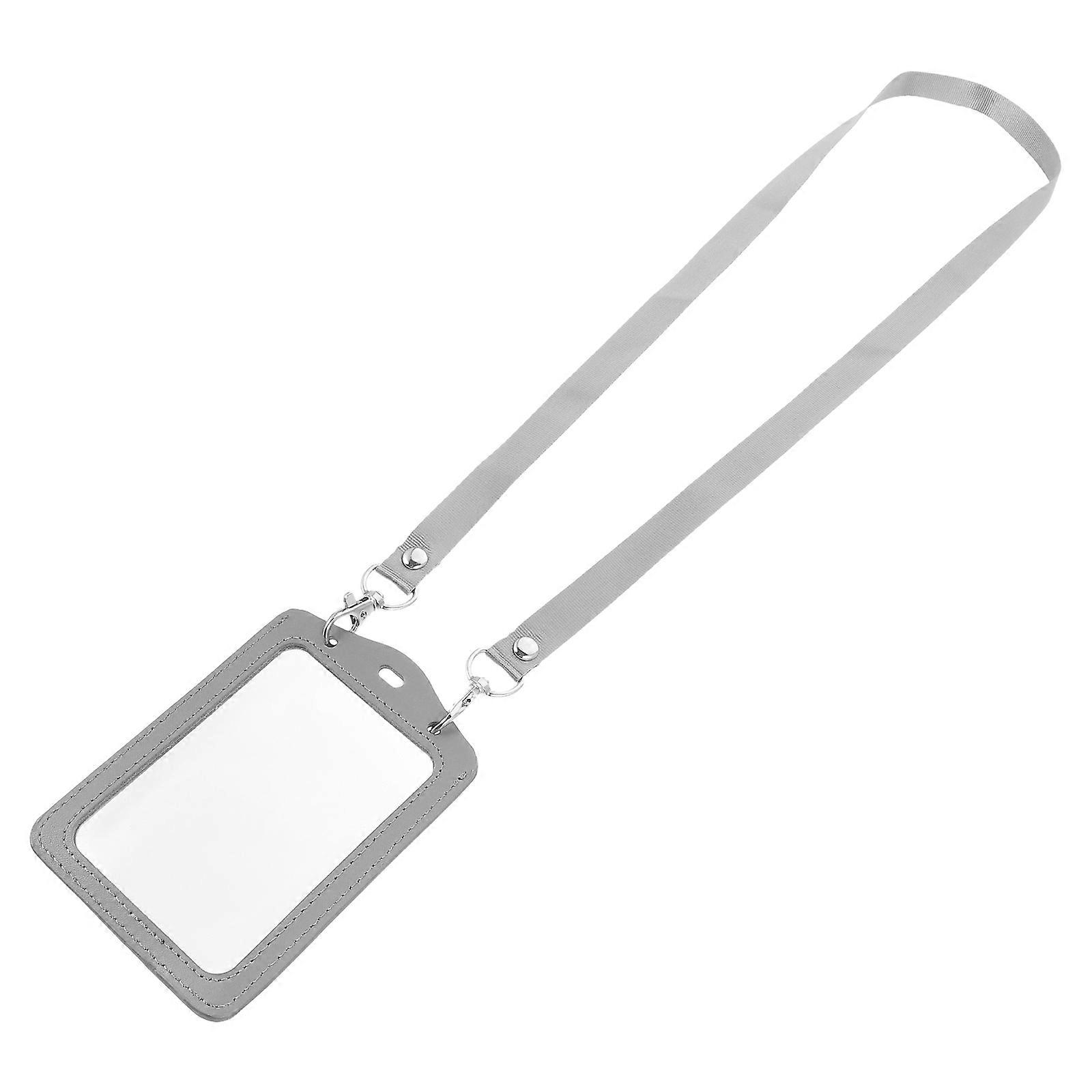 Multi-Function Badge Holder Work Cards Protective Cover Lanyard