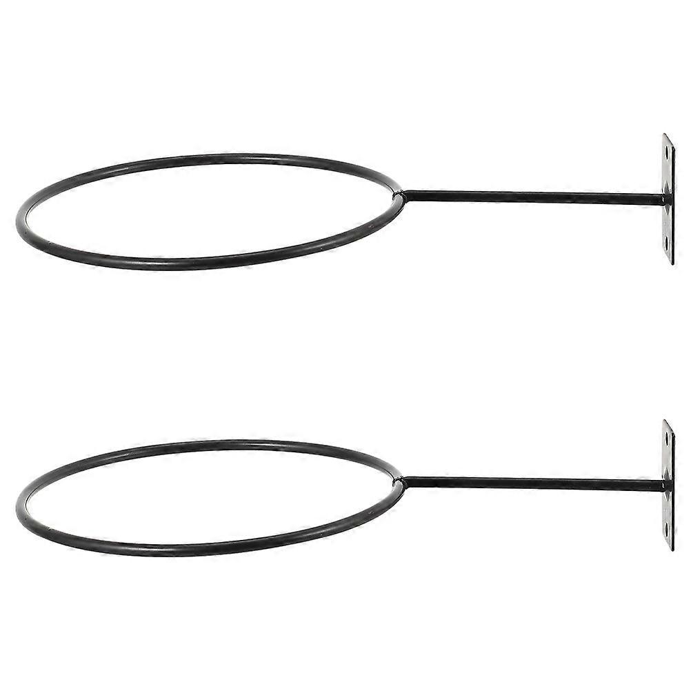 Basketball Display Rack for Wall-Mounted Balls Storage 6Pcs Black