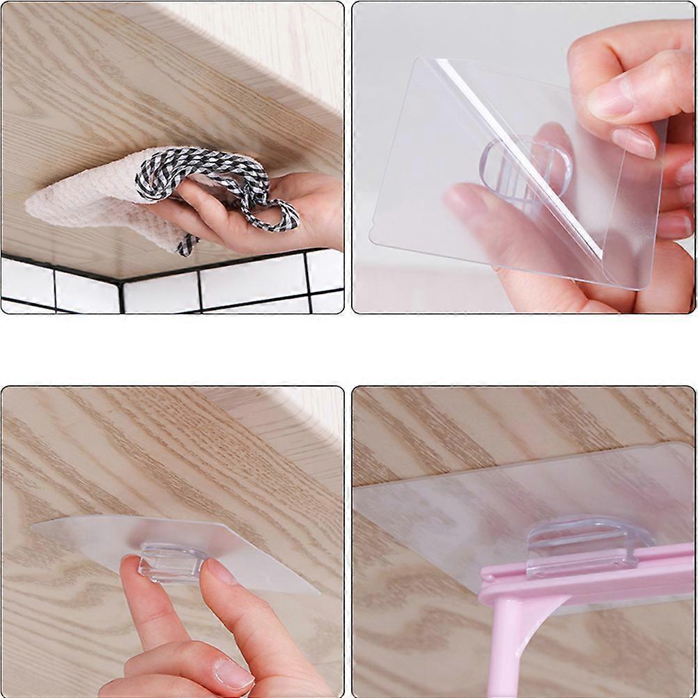 Strong Traceless Plastic Hook for Hanging Clothes Pink Kitchen Use