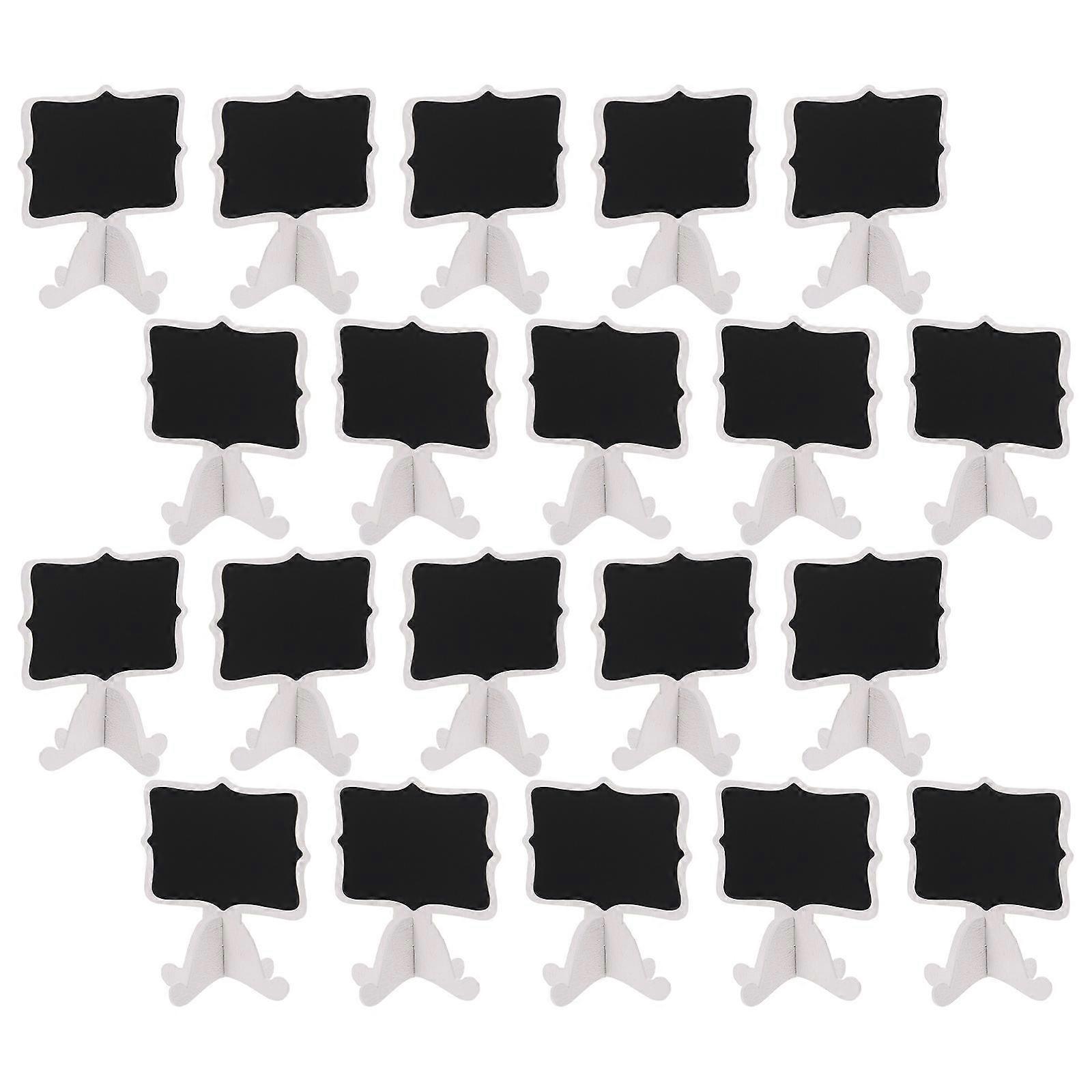 Wooden Message Blackboard Wedding Board for Writing 60Pcs White Mini