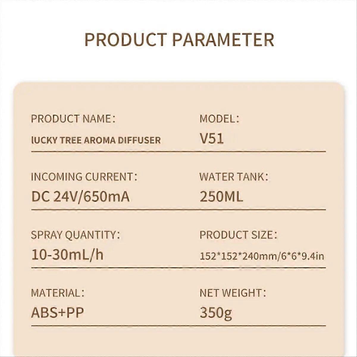 Lucky Tree Aromatherapy Essential Oil Diffusers EU Plug