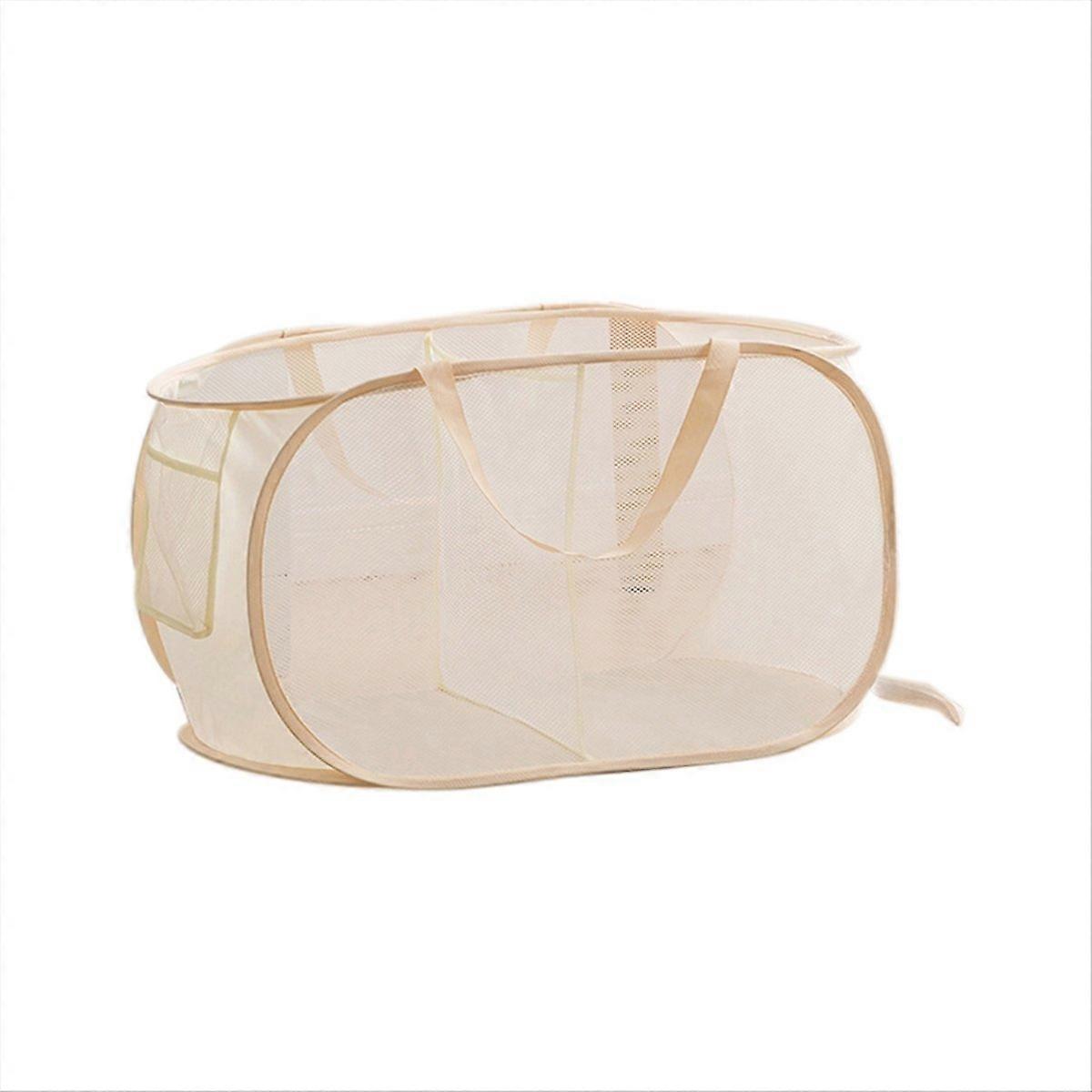 Breathable Mesh Folding Laundry Basket Household D