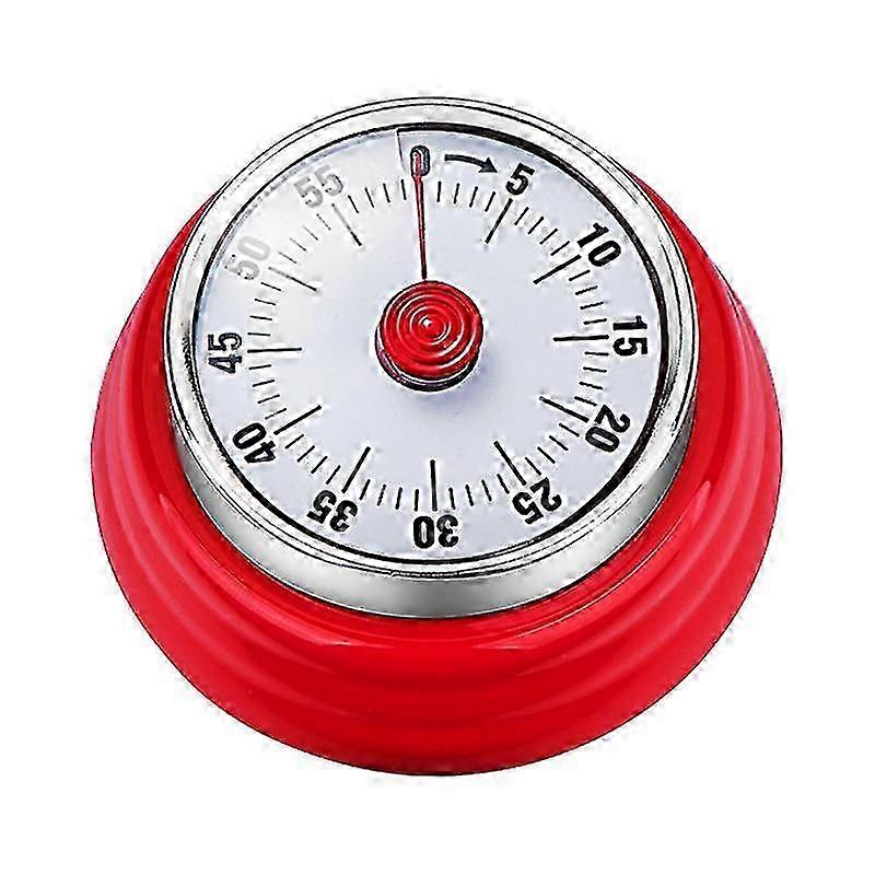 Kitchen Countdown Cooking Timer Reminder, magnetisk (mekanisk-rød)