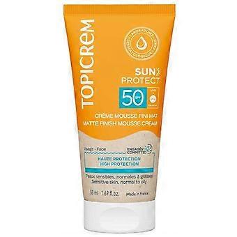 Topicrem Crema Solare Mousse Finitura Opaca Pelle Sensibile SPF50 50 ml