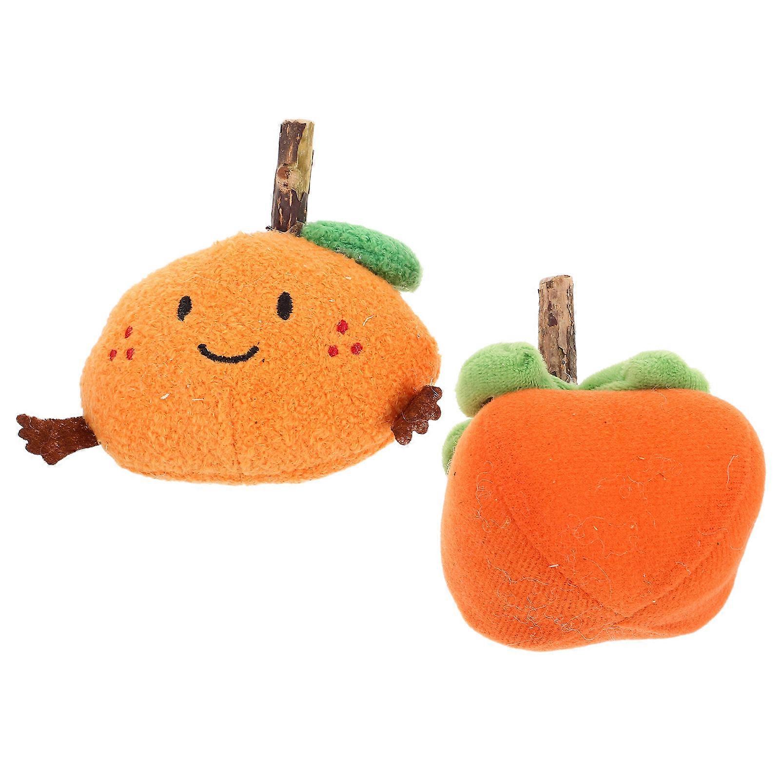 Cat Teething Chew Toy Durable Interactive Fruit Teaser for 8Pcs