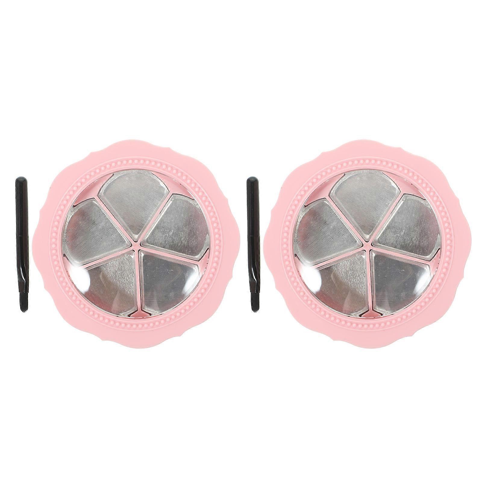 Refillable Lipstick Box for Storage Eyeshadow Box Case 2Sets with Brush