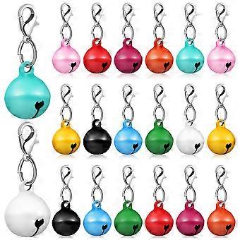 Assorted Color Cat Collar Bells Pet Collar Bells for Decor Use 20Pcs