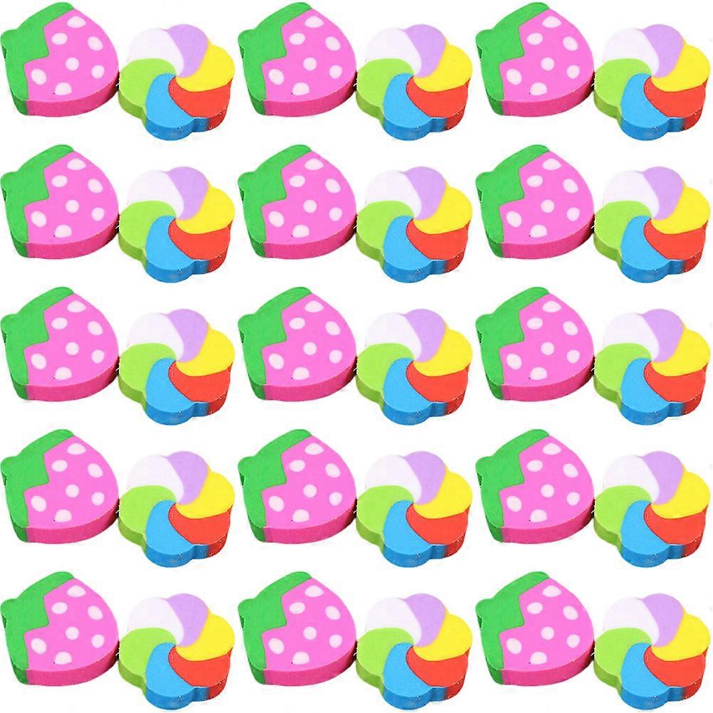 Portable Erasers Cartoon Mini Erasers Multi-Function 60Pcs for Kids