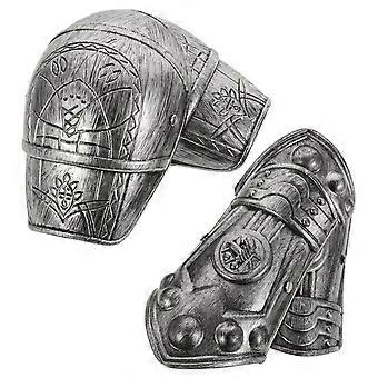 1Set Children's Armour Costume Accessory for Playing Use Silver Plastic
