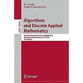 Algorithms And Discrete Applied Mathematics 4th International Conference Cald - Springer Nature B.V - Paperback - en Book
