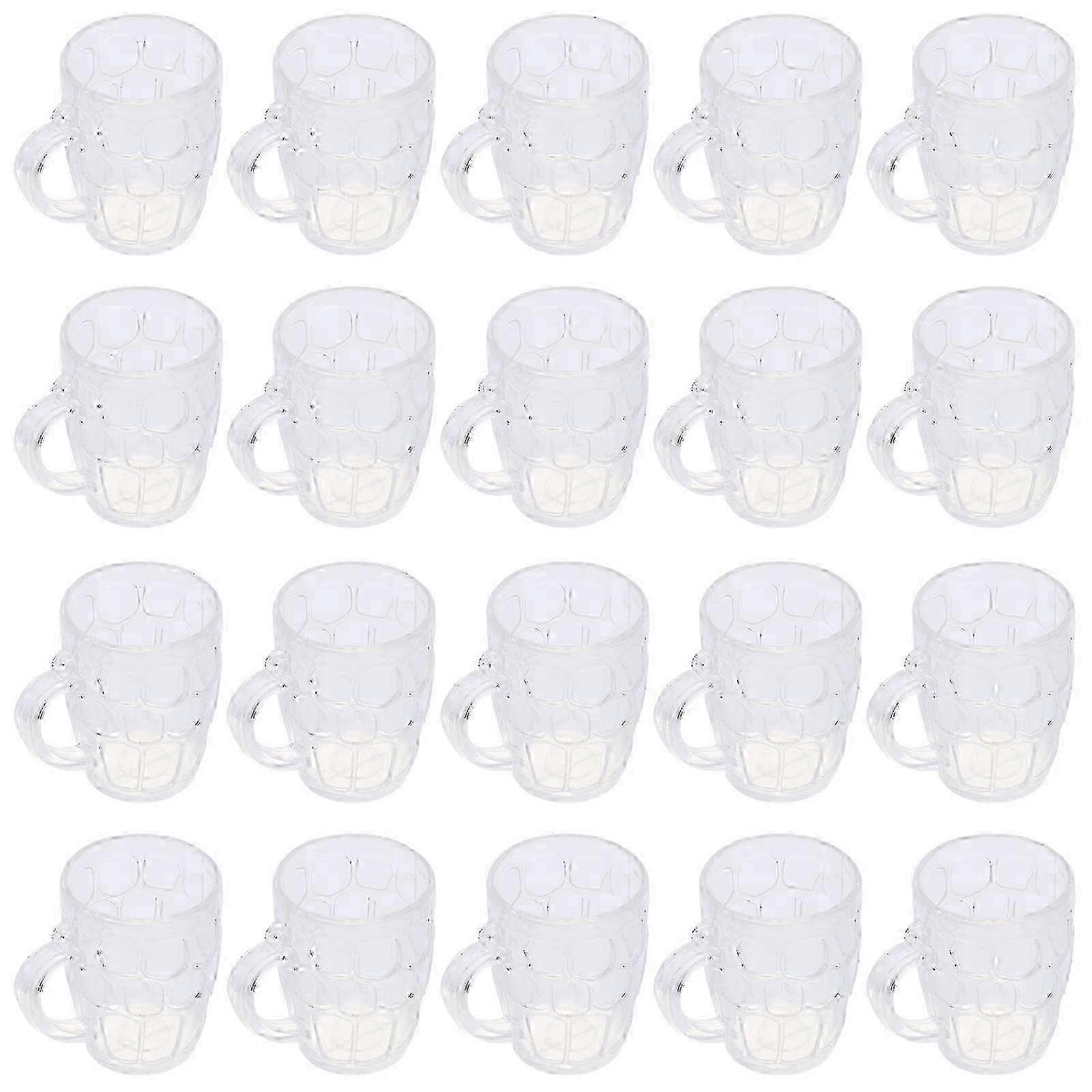Mini Beverage Cup Transparent Plastic Cup compatible Home Use 40Pcs