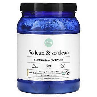 Ora, So Lean & So Clean, Daily Superfood Plant Protein, Vanilla Chai, 21.2 oz (600 g)