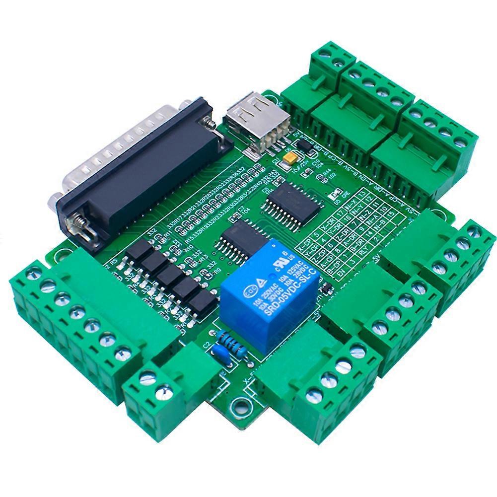 MACH3 5-Axis Engraving Machine Interface Board Cnc Interface Board with Optical Coupling Isolated Usb Power Supply