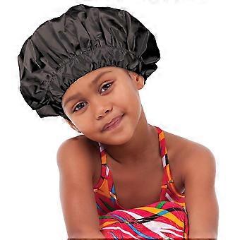 Kids Shower & Conditioning Satin Cap 1pc, Black Color