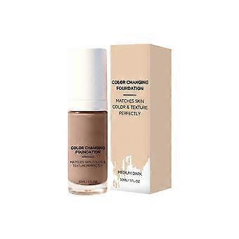 2pcsColor Adjusting Foundation, Medium to Deep Shade, Lightweight, Smooth, Natural Skin-fit, Easy to Apply, Sheer Finish for Daily Use