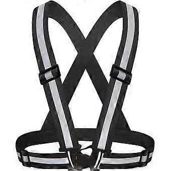 Reflective Bands 8 Pcs Reflective Safety Vest - High Visibility Adjustable Straps for Outdoor Jogging, Cycling, Walking and Riding