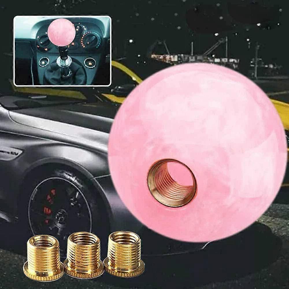 Nebula Cloud Round Gear Shift Knob Acrylic  Car Shift Knobs With 3pcs Screw Nut adapter