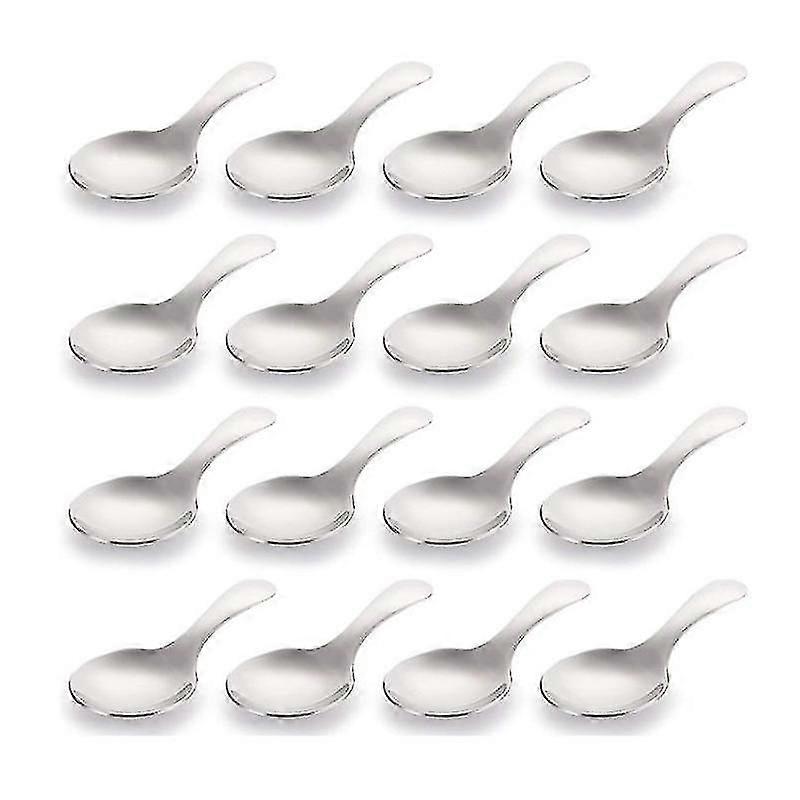 16 Pack Short Handle Spoons Mini Salt Spoons,condiments Spoon